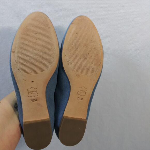 Talbots Ryan Denim Quilted Loafers Size 7.5 - Picture 9 of 10